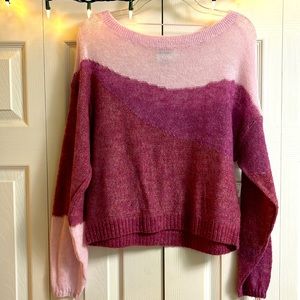 Old Navy Sheer Boat-Neck Sweater, Wavy Mauve, Plum